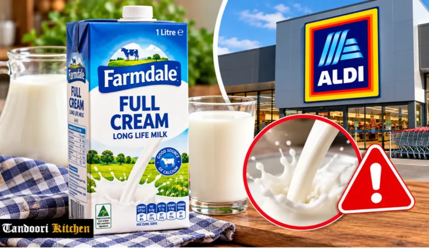 Aldi Farmdale full cream long life milk recall 2026