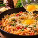 crispy spaghetti with eggs